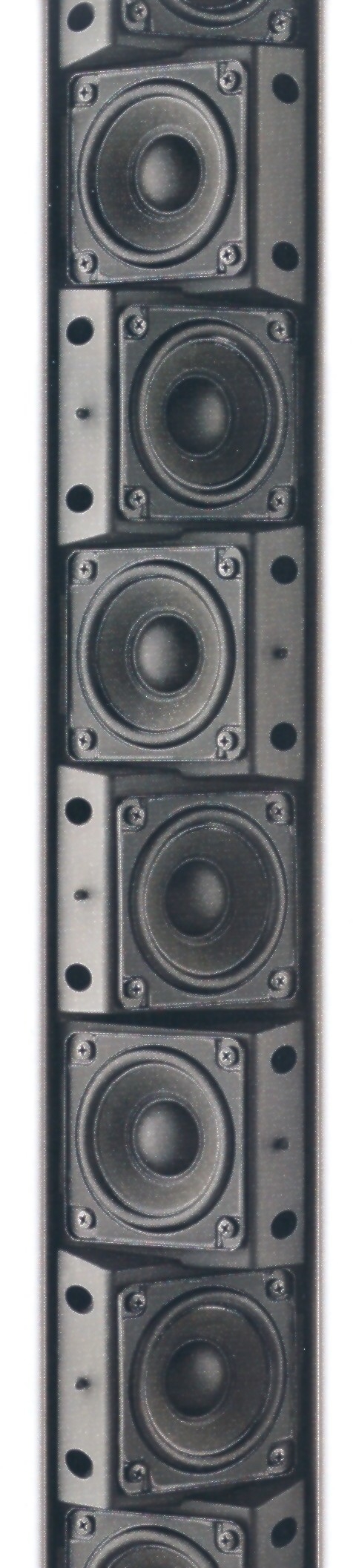 Speaker array behind the grille